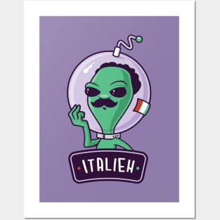 Italien - Funny Italian Alien Posters and Art